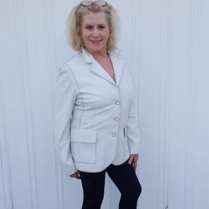 St John White leather jacket